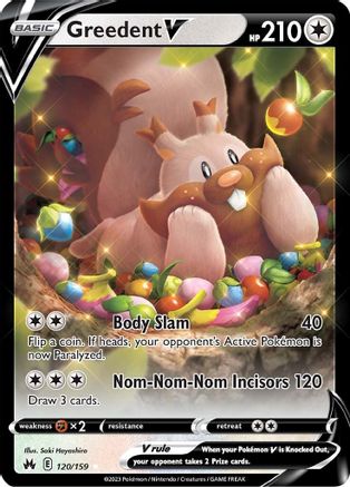 Greedent V 120 - Holofoil SWSH Crown Zenith - Ultra Rare