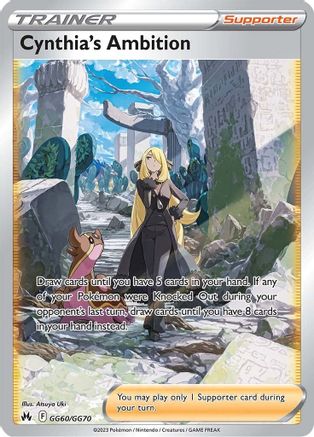 Cynthia's Ambition GG60 - Holofoil SWSH Crown Zenith Galarian Gallery - Ultra Rare