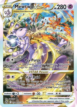 Mewtwo VSTAR GG44 - Holofoil SWSH Crown Zenith Galarian Gallery - Ultra Rare