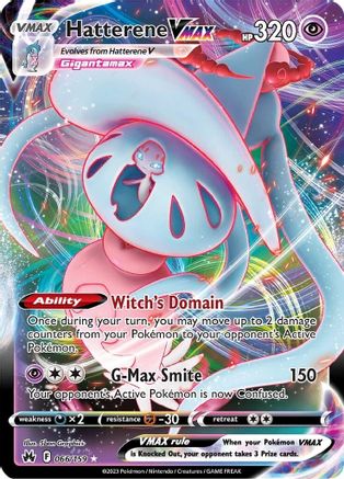 Hatterene VMAX 066 - Holofoil SWSH Crown Zenith - Ultra Rare