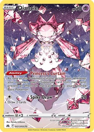 Diancie GG13 - Holofoil SWSH Crown Zenith Galarian Gallery - Ultra Rare