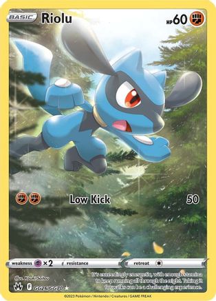 Riolu GG26 - Holofoil SWSH Crown Zenith Galarian Gallery - Ultra Rare