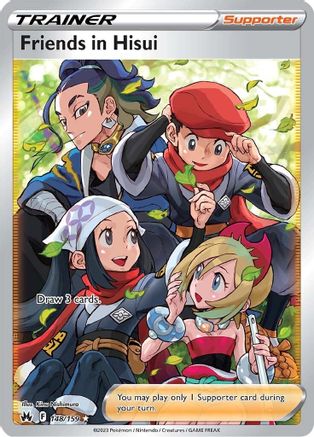 Friends in Hisui (Full Art) 148 - Holofoil SWSH Crown Zenith - Ultra Rare