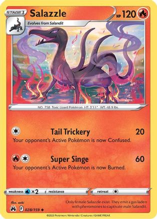 Salazzle 028 SWSH Crown Zenith - Uncommon