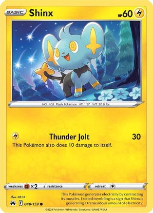 Shinx (40) (40) 040 - Reverse Holofoil SWSH Crown Zenith - Common