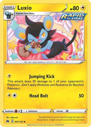 Luxio (41) (41) 041 - Reverse Holofoil SWSH Crown Zenith - Uncommon