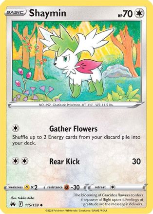 Shaymin 115 SWSH Crown Zenith - Uncommon