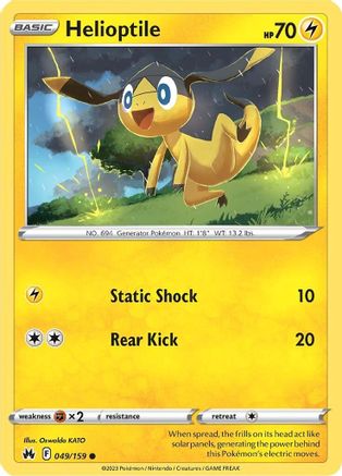 Helioptile 049 - Reverse Holofoil SWSH Crown Zenith - Common