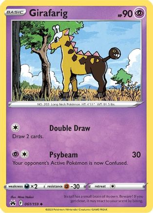 Girafarig 061 - Reverse Holofoil SWSH Crown Zenith - Uncommon