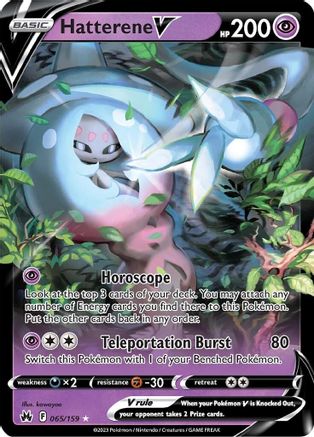 Hatterene V 065 - Holofoil SWSH Crown Zenith - Ultra Rare