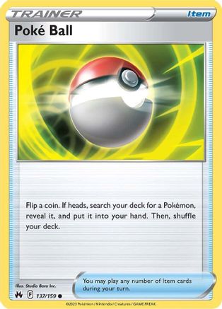 Poke Ball 137 SWSH Crown Zenith - Common