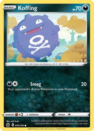 Koffing 075 SWSH Crown Zenith - Common