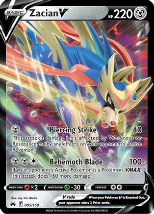 Zacian V 095 - Holofoil SWSH Crown Zenith - Ultra Rare
