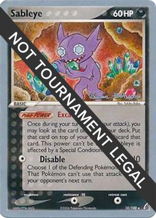 Sableye - 2008 (Tristan Robinson) 010 World Championship Decks - Rare