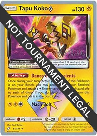 Tapu Koko Prism Star - 2019 (Haruki Miyamoto) 051 World Championship Decks - Prism Rare