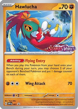 Hawlucha (Prerelease) 007 - Holofoil SV Scarlet & Violet Promo Cards - Promo