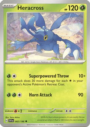 Heracross 002 - Reverse Holofoil SV01 Scarlet & Violet Base Set - Uncommon