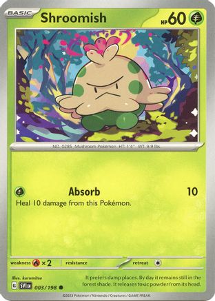 Shroomish 003 - Reverse Holofoil SV01 Scarlet & Violet Base Set - Common