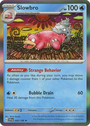 Slowbro 043 - Reverse Holofoil SV01 Scarlet & Violet Base Set - Rare