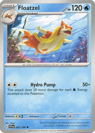 Floatzel 047 SV01 Scarlet & Violet Base Set - Uncommon