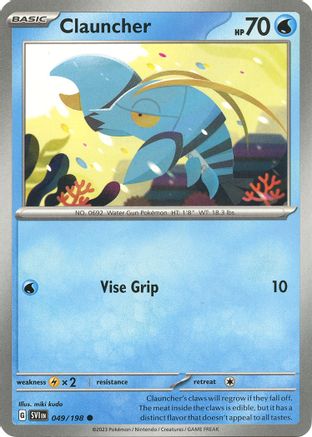 Clauncher 049/198 - Reverse Holofoil SV01 Scarlet & Violet Base Set - Common