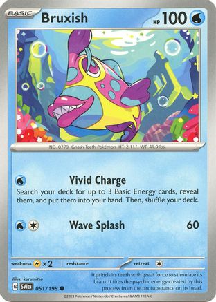 Bruxish 051 - Reverse Holofoil SV01 Scarlet & Violet Base Set - Common
