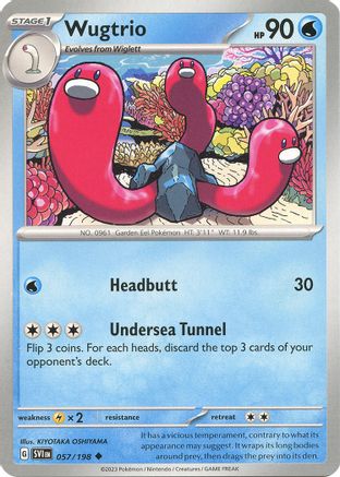 Wugtrio 057 SV01 Scarlet & Violet Base Set - Uncommon
