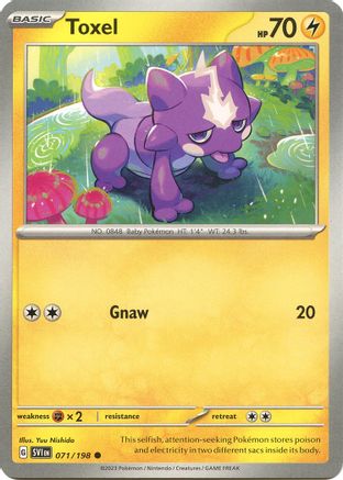 Toxel 071 - Reverse Holofoil SV01 Scarlet & Violet Base Set - Common