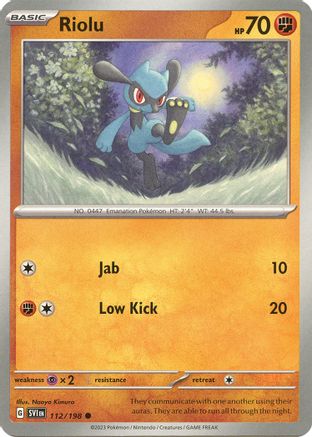 Riolu 112/198 - Reverse Holofoil SV01 Scarlet & Violet Base Set - Common