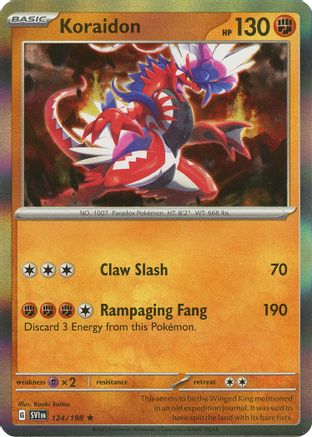 Koraidon 124 - Reverse Holofoil SV01 Scarlet & Violet Base Set - Rare