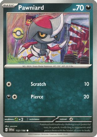 Pawniard 132 - Reverse Holofoil SV01 Scarlet & Violet Base Set - Common