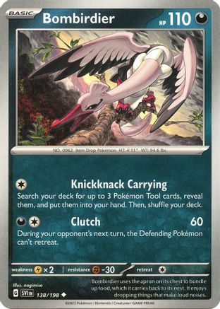 Bombirdier 138/198 - Reverse Holofoil SV01 Scarlet & Violet Base Set - Uncommon