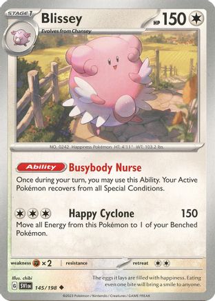 Blissey 145 SV01 Scarlet & Violet Base Set - Uncommon