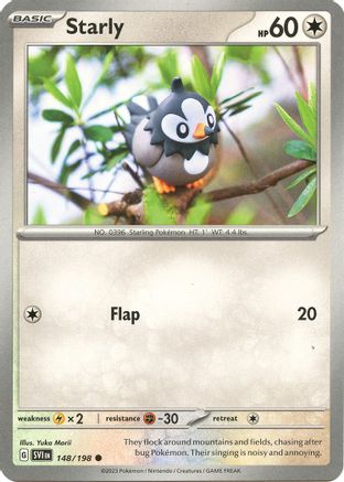 Starly 148/198 - Reverse Holofoil SV01 Scarlet & Violet Base Set - Common