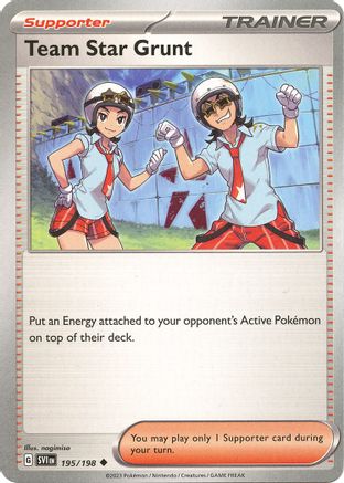 Team Star Grunt 195/198 - Reverse Holofoil SV01 Scarlet & Violet Base Set - Uncommon