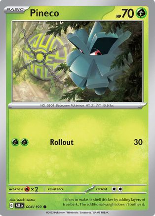 Pineco 004 - Reverse Holofoil SV02 Paldea Evolved - Common