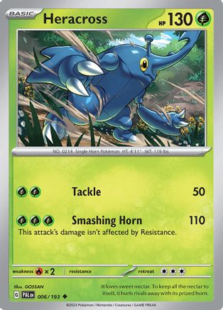 Heracross 006/193 - Reverse Holofoil SV02 Paldea Evolved - Uncommon