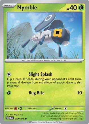 Nymble 019/193 - Reverse Holofoil SV02 Paldea Evolved - Common