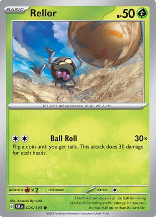 Rellor 026/193 - Reverse Holofoil SV02 Paldea Evolved - Common