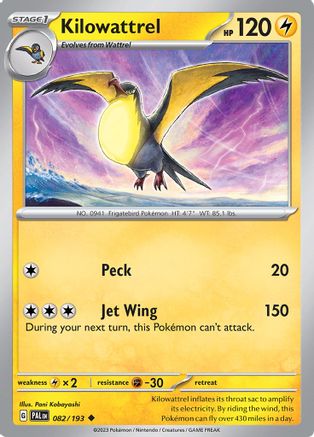 Kilowattrel 082 SV02 Paldea Evolved - Uncommon