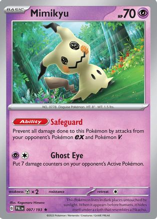 Mimikyu 097 - Reverse Holofoil SV02 Paldea Evolved - Rare