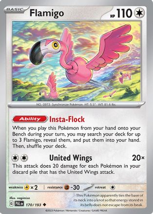 Flamigo 170 - Reverse Holofoil SV02 Paldea Evolved - Uncommon