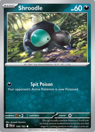 Shroodle 145/193 - Reverse Holofoil SV02 Paldea Evolved - Common