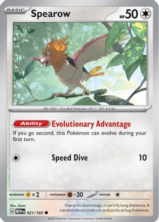 Spearow 021 SV Scarlet & Violet 151 - Common