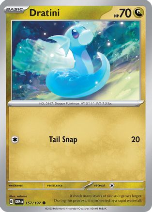 Dratini 157 - Reverse Holofoil SV03 Obsidian Flames - Common