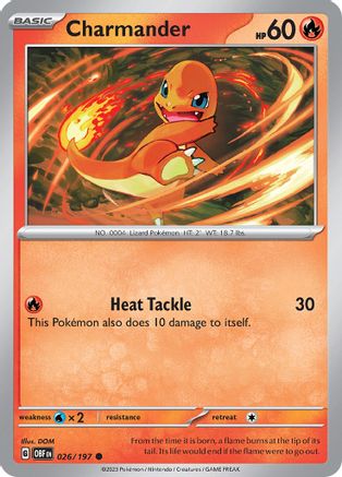 Charmander 026 SV03 Obsidian Flames - Common