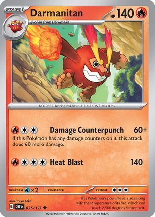 Darmanitan 035 SV03 Obsidian Flames - Uncommon