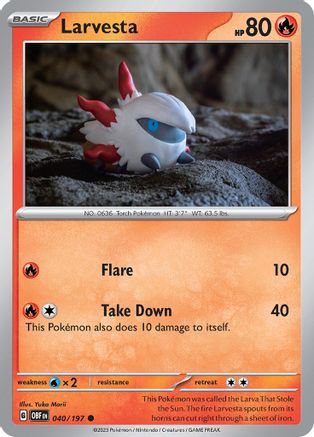 Larvesta 040 SV03 Obsidian Flames - Common