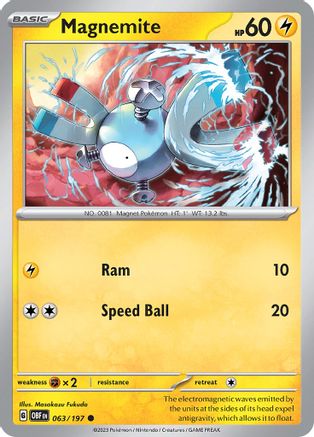 Magnemite 063 SV03 Obsidian Flames - Common