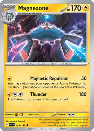 Magnezone 065 - Reverse Holofoil SV03 Obsidian Flames - Uncommon